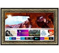 TV in Disguise Framed Mirror, compatible with a Samsung QLED Smart LED TV - supplied with TV (43 inch, Antique Silver Gold Ornate)