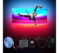 TV LED Lights Sync with TVs, LED TV Backlight for 65-85 inch TVs, 16.4ft RGB led Strip Lights Sync to Screen& Music, Color Changing Lights for TV, PC, Game, APP Control, with HDMI 4K30Hz Sync Box