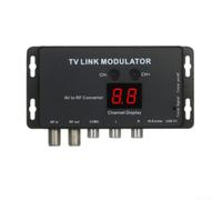 TV Link Modulator AV to RF Adjustable Output Level Black