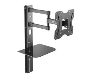 TV Mall Mount with Glass Shelf Bracket 23"-42" VESA Compatible LED LCD Plasma UK