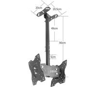 Tv Mount Adjustable Ceiling TV Mount Bracket,Tv Wall Mount,2 Sided TV Mount Bracket For TVs 20 To 32 Inches tv mounting bracket (1m)