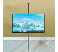 Tv Mount Bracket Lcd Tv Frame Floor - 360 Degree Tv Floor Stand, Tv Ceiling Adjustable Bracket, Fits 32-75Inch Tv Floor Stand,One Color-170-205cm