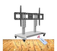 TV Mount Bracket Motorized - Mobile TV Cart On Wheels - Motorized TV Lift, Mobile TV Cart with Height Adjustable Fits 52-100 Inch Screen(Grey