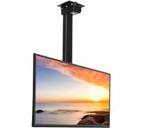 Tv Mount Ceiling TV Mount Bracket, Height Adjustable Motorized Ceiling TV Mount, Remote Control And Dual Control Switch tv mounting bracket (Black 100cm)