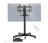 Tv Mount - Mobile TV Cart With Wheels Electric Monitor Lift Height-adjustable Mobile Screen Cart 4-step Height Memory Function Suitable For 32-75 Inch Screens Multiple Scenes