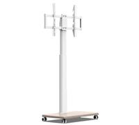 TV Mount Rolling TV Stand For 37-75 Inch TVs, With Wheels Tall Mobile Universal Height Adjustment Home Theater