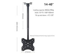 Tv Mount Stand Ceiling Bracket 14-40 Inch Pendant Hanger 360 Degree Rotary Tilt Full Motion Tv Wall Mount Swivel VESA 200 T520