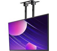 Tv Mount TV Ceiling Mount Bracket, Adjustable Height Double Pole Single Screen TV Mount, Fits 60-100 Inch Low Profile TVs tv mounting bracket