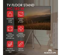 TV Mount TV Floor Stand 37-80" 60kg VESA 600x400 White Maclean