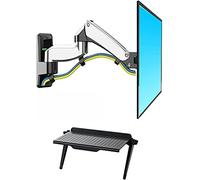tv mounts stands Tv Mount, Holds Up To 16kg, Full Motion TV Wall Mount, TV Wall Bracket With Aeroelastic Hovering And Lifting Function, For Most 40-50 Inch Flat&Curved TVs (Silver)