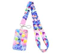 TV Movies Cartoon Tiger Eeyore Lanyard Badges Holders Keychain for Outdoor, Traveling, Sports and Bags (Blue with Card)