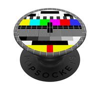 Tv Pattern Test Card Television Test Signal Broadcast PopSockets PopGrip: Swappable Grip for Phones & Tablets