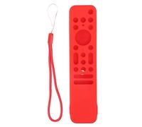 TV Remote Case Silicone Soft Shockproof Washable Protective Cover for RMF TX800 TX900 and Bravia 2022K Series with Lanyard 182x42x19.5mm (Red Set)