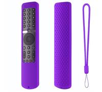 TV Remote Control Silicone Case Protective Cover Shell with Lanyard for Xiaomi Mi TV P1 50 43 P1E Q1 75 Q1E 55 XMRM-19,Shockproof Anti-slip (purple)