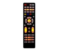 TV Remote Control, Smart Remote Replacement, Accurate Button Feedback Controller, Stable Signal Transmission Device, Ideal for Home Elderly Family Friends, Black