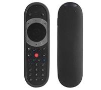 TV Remote Cover, Anti Slip Silicone Case Soft Touch Improved Signal Reception Black Protective Home Decor for Living Room Bedroom Family Use