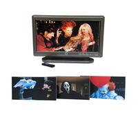 TV & Remote with Halloween Film Scenes Modern Movie Night Dolls House Accessory