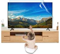 TV Screen Protectors Anti UV TV Screen Protector for 32-75 Inch, Blue Light Filter/Anti-Scratch/Anti-Fingerprint Screen Frosted Film for ,Curved Screen/Clear / 55 Inches,Clear-55 Inches 1221x689mm