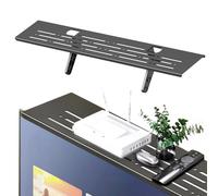 TV Screen Top Storage Rack - Adjustable Monitor Shelf Bracket, Universal Display Mount Tray, Stable support-Holder | for Router Cable Box Accessories Placement, Living Room Office Setup Organization