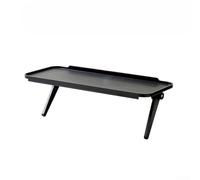 TV Set-Top Box Shelf, PP Router Stand with Double-Leg Support, Tool-Free Screen Mount for Media Devices, Remote Holder, 30.7 x 11.9 cm, Black