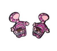 TV Show Alice in Wonderland Cheshire Cat Earrings Stud, Metal Moive Ear Stud for Women and Men, Zinc, No Gemstone, Zinc, No Gemstone