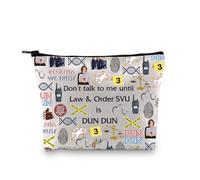 TV Show Inspired Gift Detective Lover Gift Don't Talk to Me Until Law Order SVU is Dun Dun Makeup Bag (Dun Dun EU)