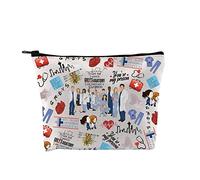 TV Show Inspired Gift Doctor Anatomy Fans Merchandise Zipper Pouch Funny Doctor Makeup Bag Gift for Women Girls (Anatomy TV Pattern Bag EU)