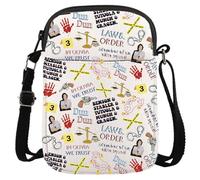 Tv Show Inspired Gift Tv Series Fans Gift Law Detective Team Tv Show Merchandise Special Victims Unit Crossbody Bag (Law TV Pattern CB EU)