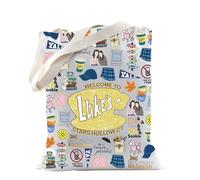 TV Show Merch Stars Hollow Tote Bag for TV Fans Lukes Diner Gift Lorelai and Rory Gift (Hollow Tote)