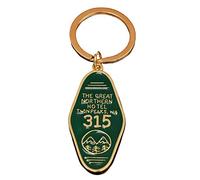 TV show Twin Peaks Keychain Green Prismatic Metal Keyring Key chain The Great Northern Hotel Twinpeaks Gift for TV show fans