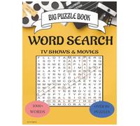 TV Shows & Movies Word Search Big Puzzle Book: Word Searches Big Puzzle Book with Easy to Read Print about TV Shows & Movies, Classical Movies, and ... Gift for Movie Lovers, Free Times, and Games