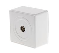 TV socket D.9.52 mm surface-mounted white - Vulco range - Zenitech