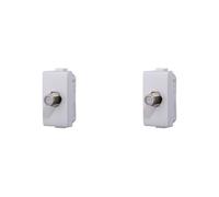 TV Socket, Satellite Socket, Network Socket CAT5/CAT6, RJ11 TV Socket Compatible with Bticino Matix (SAT Socket, 2)