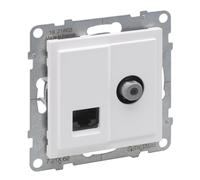 TV Socket Type F 1.5dB + RJ45 Cat 6 UTP SUNO 721162