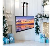 TV Stand - Adjustable Tilt Ceiling TVs Mount Bracket, Height Adjustable Stand And Wall Stand, For 40-90 Inch TVs, 2 Post Single Screen TVs Mounts