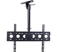 TV Stand/Base Tabletop with Bracket, TV Ceiling Mount For 32-70 Inch Sns 0.7-2.7m Boom 50kg Load 180° Swivel 15° Tilt Black