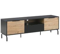 TV Stand Black with Light Wood ARKLEY