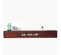 Tv stand cabinetHanging TV Stand Solid Wood Simple Living Room TV Stand with Drawer and Cabinet Door storageAdjustable mounting Height Safe and Durable(Walnut Colored,160 * 20 * 24cm)