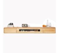 Tv stand cabinetHanging TV Stand Solid Wood Simple Living Room TV Stand with Drawer and Cabinet Door storageAdjustable mounting Height Safe and Durable(Wood Color,200 * 20 * 24cm)