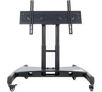 TV Stand, Conference Room Podium, Universal TV Floor Stand, Mobile Stand, Stage, Vertical 90 Degree Tilt, Low Trolley Height Adjustable