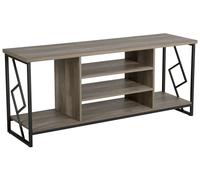 TV Stand Dark Wood and Black FORRES