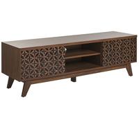 Beliani Retro Tv Stand Prescot Dark Brown