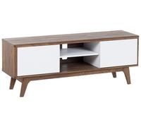 Beliani Scandinavian Tv Stand Dark Wood Rochester