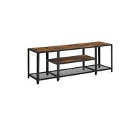 TV Stand Entertianment Center with Shelves, Brown