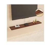TV Stand Floating TV Shelves, 63.0/70.8" Wall-mounted TV Shelf with LED Light, Modern Solid Wood Storage Shelves Wall Shelf Unit Under TVs TV Cabinet(Bruin,160cm)