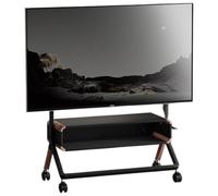 Tv Stand For Dining Room Rolling Portable TV Stand For 49-75 Inch LED LCD Sn TVs Monitors, Height Adjustable TV Stand With Wheels Tv Bracket For Home
