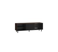 TV Stand for up to 60 Inch TV, Ash Brown + Ink Black