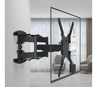TV Stand Full Motion TV Wall Mount for Most 32-65 Inch Flat Screen TVs, TV Mount Bracket Dual Swivel Articulating Tilt 6 Arms, 35kg/77Lbs Loading