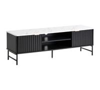TV Stand GLASTONBURY Marble/ Black