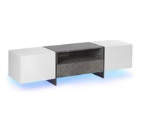 TV Stand LED RUSSEL Grey Concrete Effect